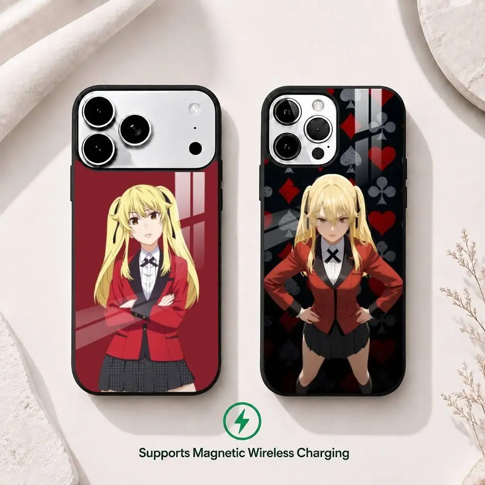 Фото Чехол для телефона с Мэри Саотомэ из аниме Kakegurui для iPhone 17, 16, 15, 14, 13, 12, 11 Plus, Pro, поддерживает магнитную беспроводную зарядку №1