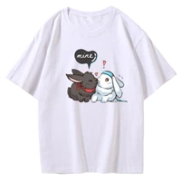 mo dao zu shi bunny t shirt cartoon kawaii women tshirt 100 cotton comic print untamed tops girl harajuku camiseta ulzzang tops