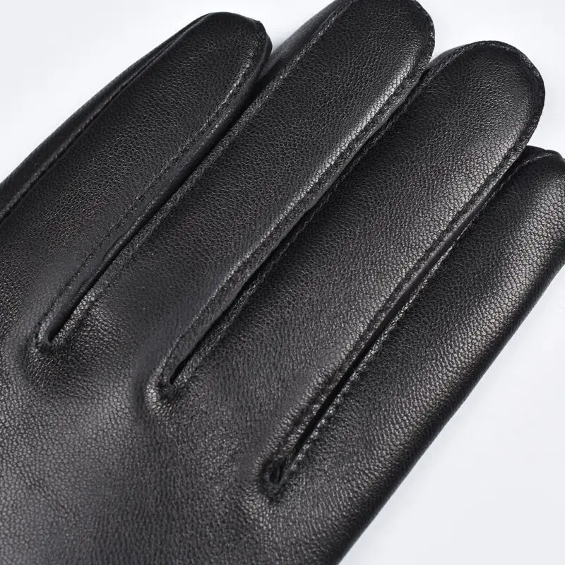 Перчатки из натуральной кожи мужские зимние перчатки с флисовой подкладкой и