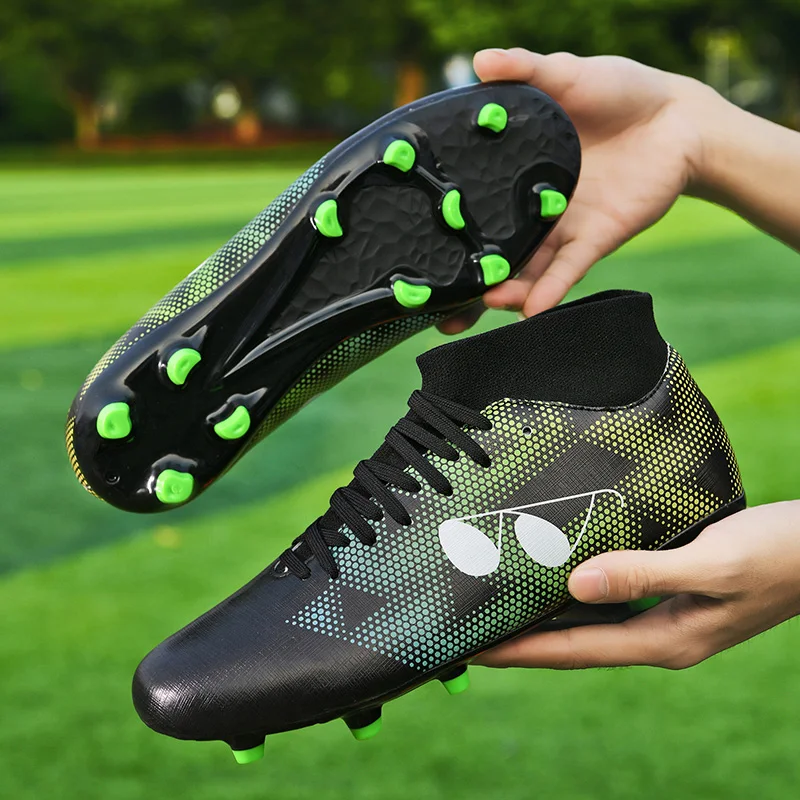 R.xjian Men Soccer Shoes FG/TF Summer High Top 35-46 Kids Football Boots Women Breathable Soccer Cleats  Football  shoes