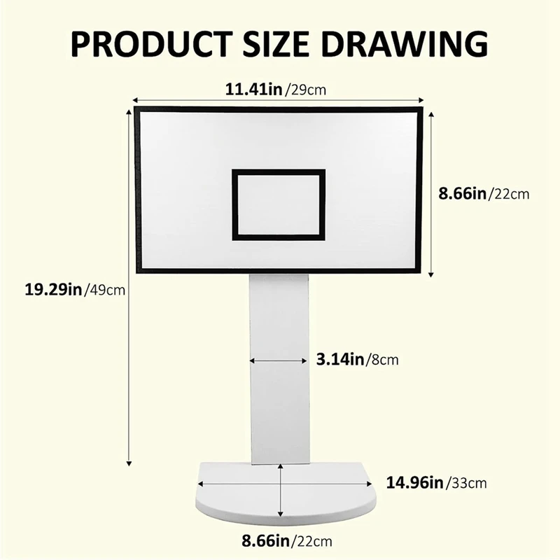 

Trash Can Basketball Hoop Hoop Wastebasket White, Wood,Trash Can Basketball Hoop(Without basketball bucket)