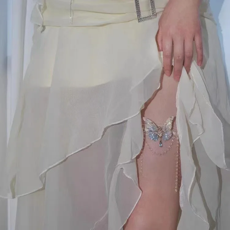 [Поиск товара] градиентная синяя мята Mambo кружевная бабочка кисточка ручная