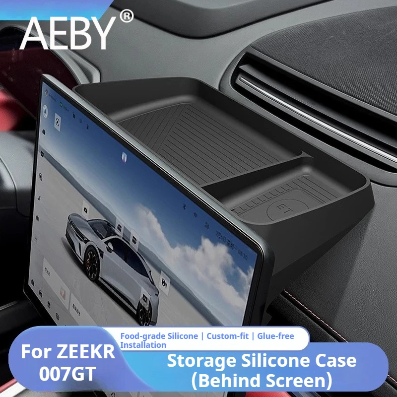 Фото AEBY для ZEEKR 007GT 2024 2025 ящик для хранения приборной панели за экраном силиконовый органайзер на заказ аксессуары для салона автомобиля №1