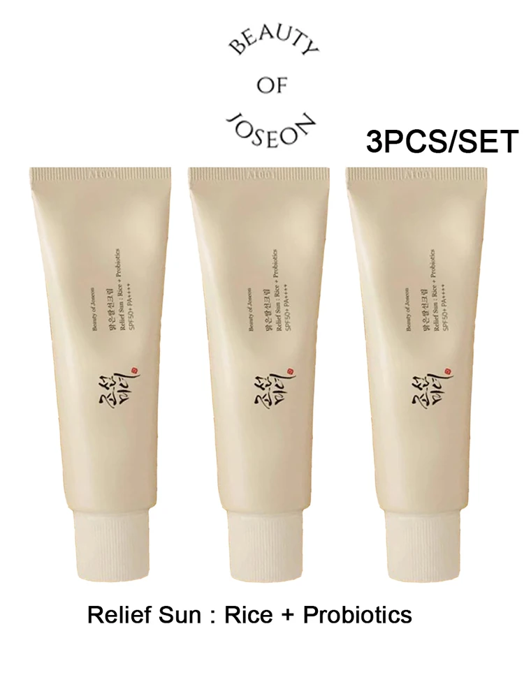 

3PCS Beauty of Joseon Sunscreen Rice Probiotics Thin Makeup Primer Isolation Cream Base Repair Oil Control Sunscreen 50ml