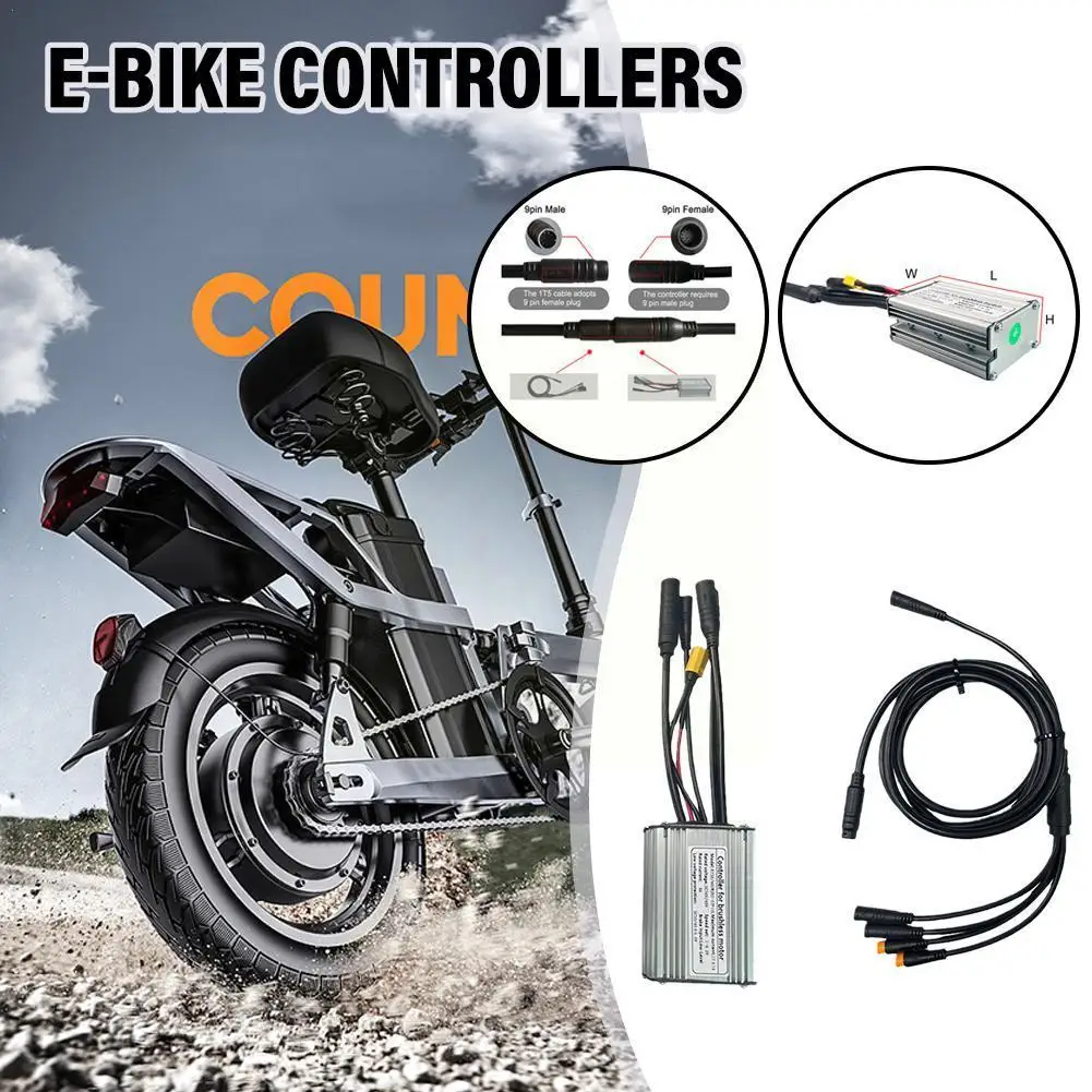 

NEW 36V/48V 500WElectric Bike Motor Brushed Controller DC Electric E-scooter Controller Part F7W8