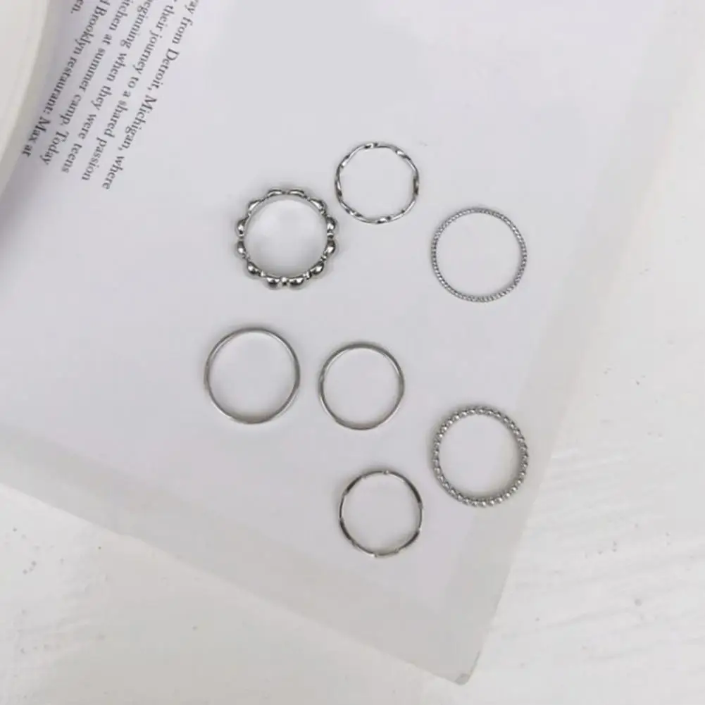 

Fashionable Rings Polishing Lightweight Fashion Minimalist Midi Round Rings Accessory Finger Bands Jewelry Accessory