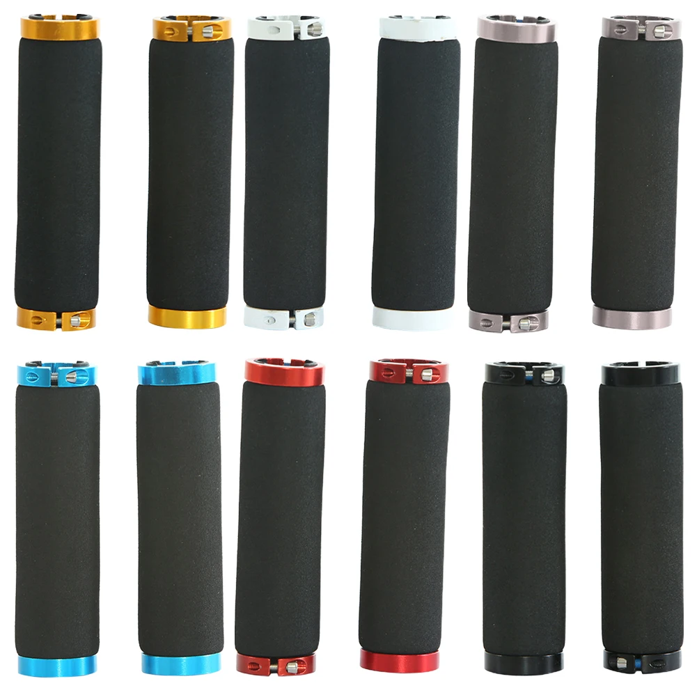 

1 Pair Bicycle Handlebar Grips MTB Sponge Grips Anti-Skid Double Lock-On Grips Non-Slip Shock Absorption Road Handle Bike Parts