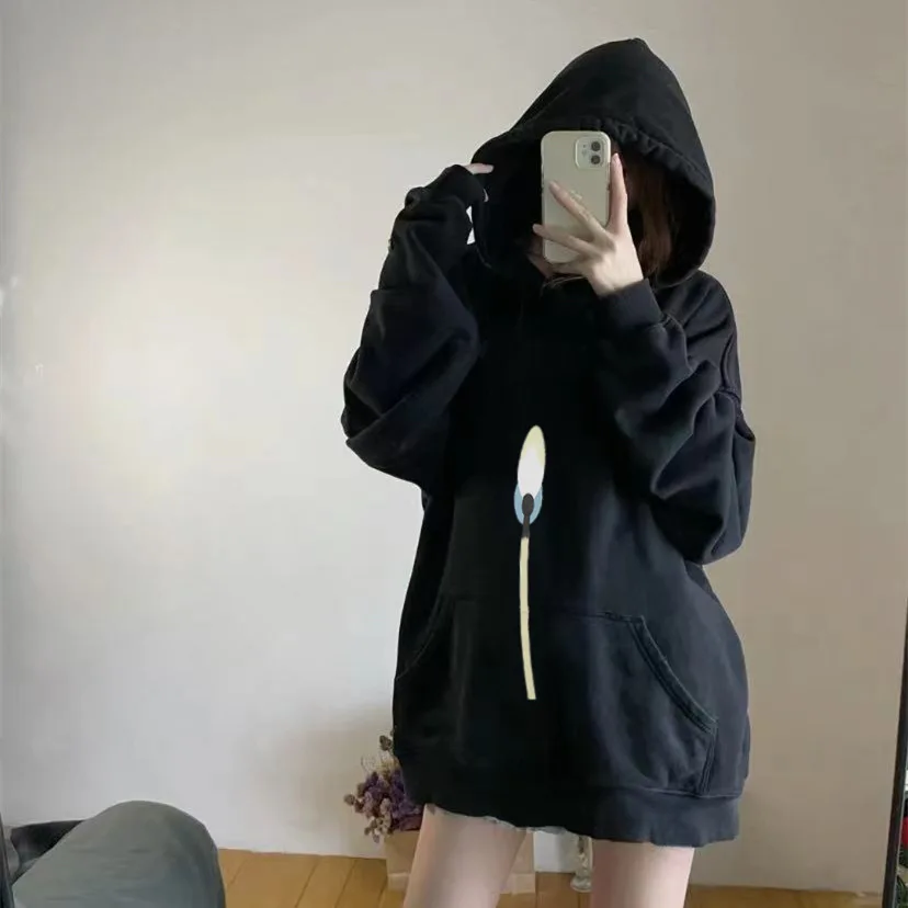 

Уличная одежда Kanye, пуловер с принтом в стиле хип-хоп, толстовки, флисовые свитшоты с капюшоном на осень и зиму для мужчин и женщин, парные свободные пальто