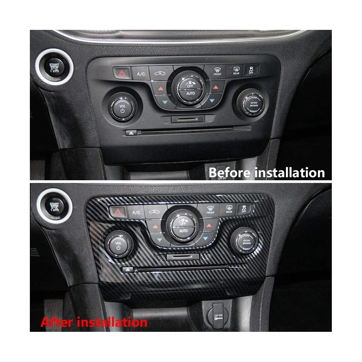 Панель кондиционера A/C Центрального управления для аксессуаров Dodge Charger 2011-2014 ABS