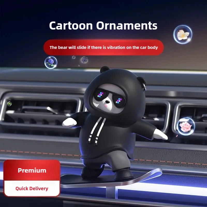 

Автомобильный скейтборд, раздвижной орнамент, украшение, движущийся медведь, приборная панель, магнитная парковка, номерной знак, аксессуары для интерьера с героями мультфильмов