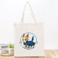 pokemon japanese animation womens shouler bag printed fashion lovely canvas bag foldable waterproof simple leisure handbag