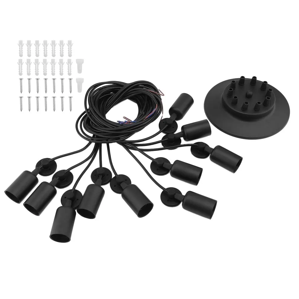 

Bright Ajustable DIY Ceiling Lamp Pendant Light Hanging Lamp With 10 Heads Bulb Not Included For Home Decoration classic style