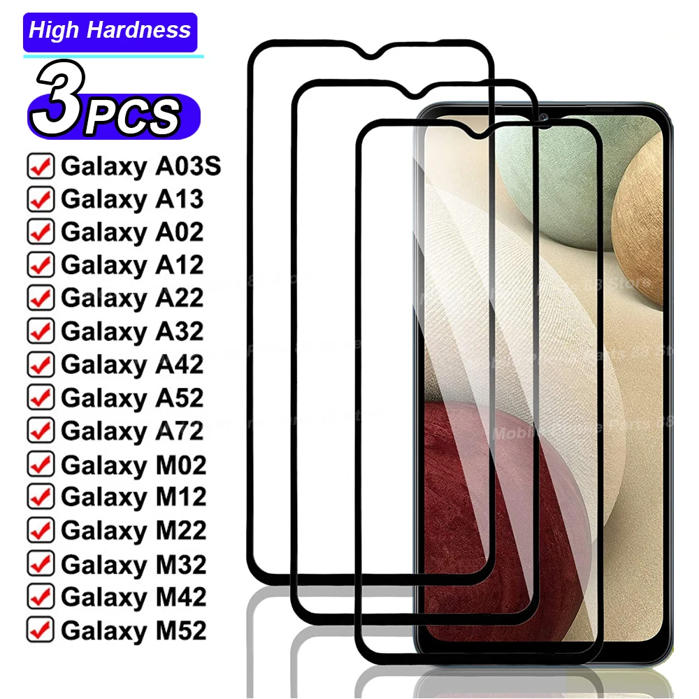 

Tempered Glass For Samsung Galaxy A02 A12 A22 A32 A42 A52 A72 A13 Screen Protector M02 M12 M22 M32 M42 M52 M62 Glass Film 9D