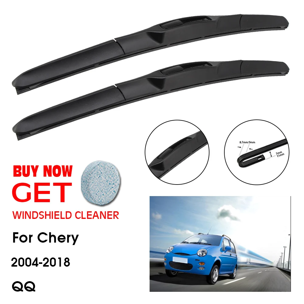 

Car Wiper Blade For Chery QQ 21"+16" 2004-2018 Front Window Washer Windscreen Windshield Wipers Blades Accessories