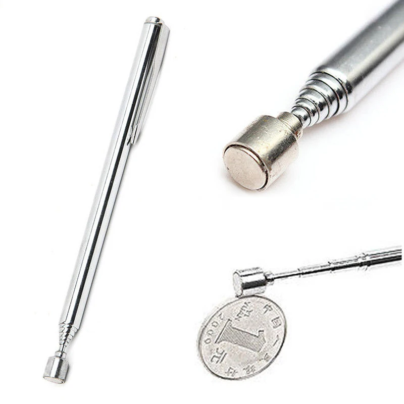 Mini Portable Telescopic Magnetic Pen Hand Portable Magnet Pick Up Tool Adjustable Pickup Rod Stick Picking Up Screws Nut Bolt