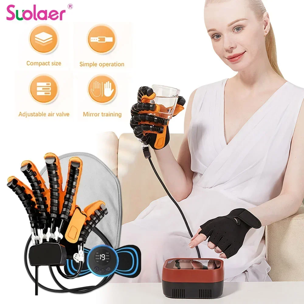 

Newest Stroke Recovery Hand Equipment Hemiplegia Robot Gloves Rehabilitation Glove Robotic Finger Function Rehabilitation Tool