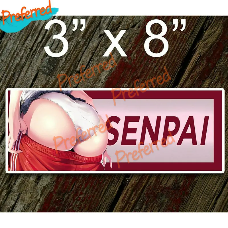 

Senpai Japanese Slap Anime Girl Ecchi Panties Car Sticker Laptop Racing Motorcycle Helmet Trunk Camping Car Premium Vinyl Decal