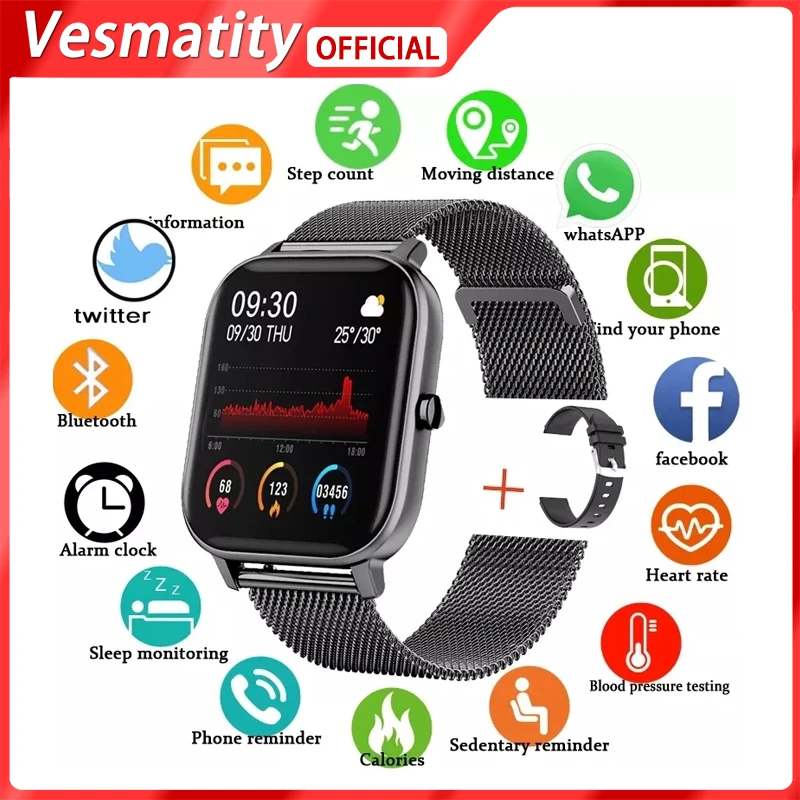 

2022 H10 Smart Watch Men Women Bluetooth Call smartwatch Sport Fitness Tracker Waterproof LED Full Touch Screen For Android ios