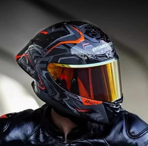 Фото Мотошлем Motorax Morex R50s PRO, серый, цельный, унисекс, универсальный для всех сезонов №3