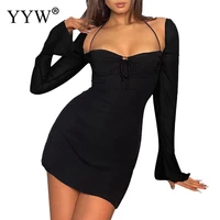 polyester sexy dresses jewellery european and american womens clothing spring new street style all match slim hip dress women