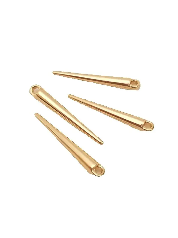 14-каратное позолоченное длинное перцовое гвоздь коническая ива кулон для ногтей