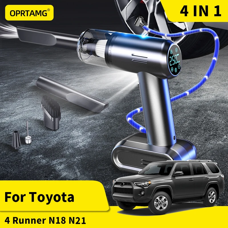 

22000PA Four In One Car Wireless Electric Air Inflatable Pump Vacuum Cleaner For Toyota 4 Runner N18 N21 2000-2022 Accessories