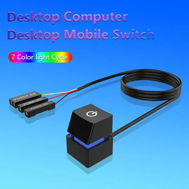 

Desktop Computer Power On/Off Button Power Supply Control Adapter 2M External PC Power Button Fast And Convenient On/Off Button