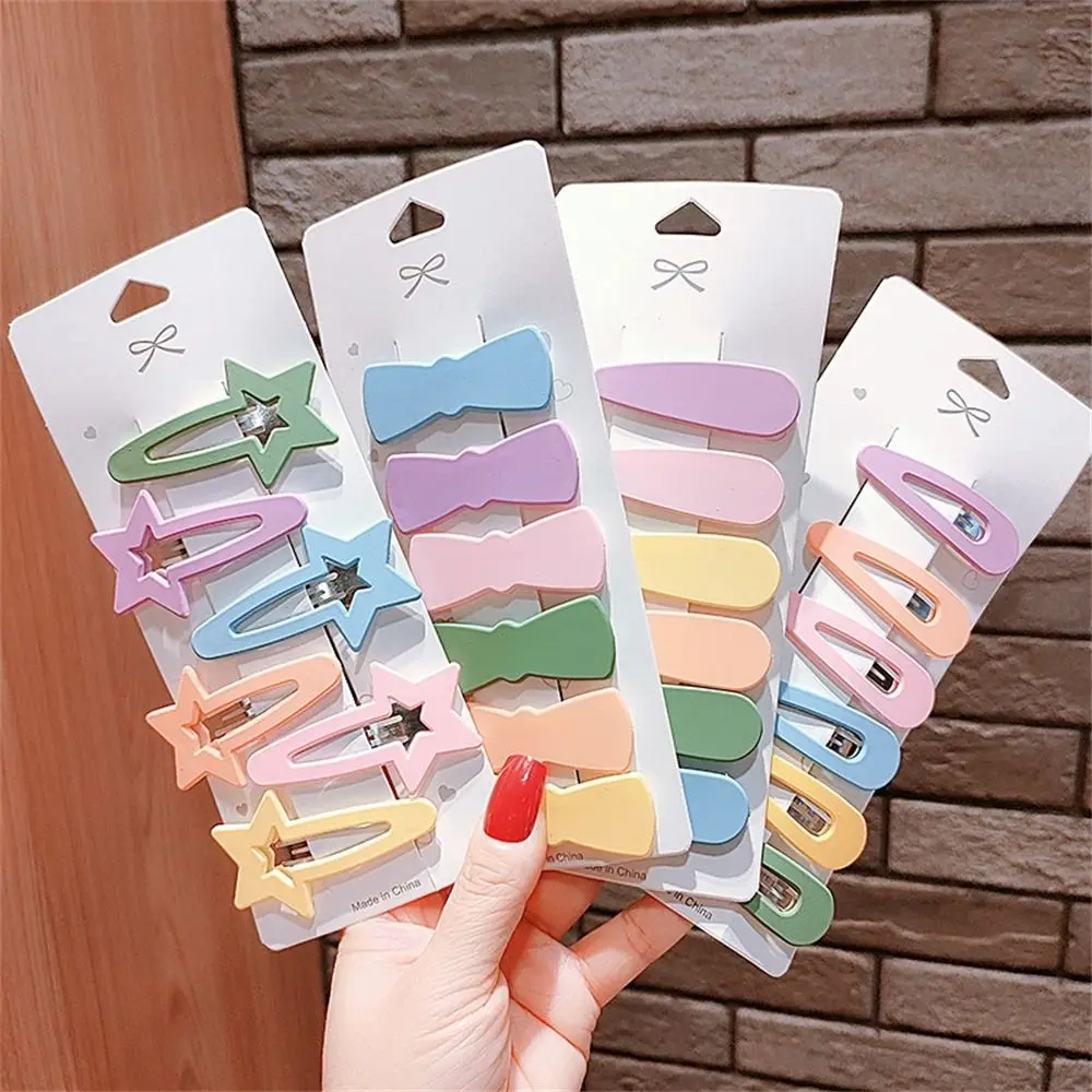 

Hairpin Water Drop Geometry Shape Candy Color Korean Style Headwear Hairpin Set Female Hair Accessories Girl Hair Clip