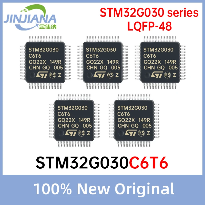 STM32G030C8T6 STM32G030F6P6 STM32G030K6T6 STM32G030C6T6 STM32G030K8T6 ARM Cortex-M0 64 МГц флэш-память: 64K @ x8bit RAM: 8KB MCU