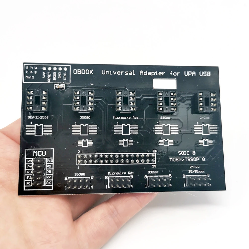 Универсальный адаптер EEPROM UPA USB с 8-контактным кабелем Soic Clip для программирования I2C/SPI Microwire Tool V1.3 ECU Programmer.