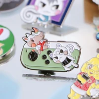 cute merengue and marshal villager enamel pin animal crossing switch brooch accessories fans collect badge