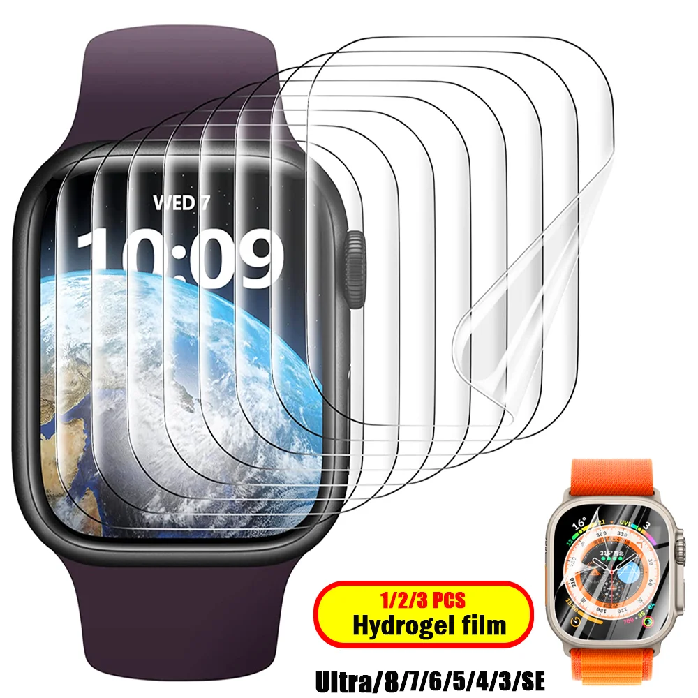 

HD Hydrogel film For Apple Watch ultra 49mm 45mm 41mm 44mm 40mm 42/38mm Screen Protector accessories iWatch serie 8 7 6 5 4 3 Se