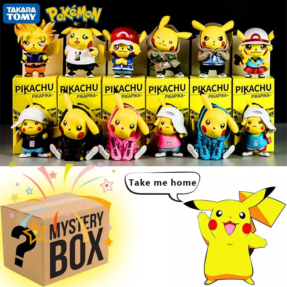 

Genuine Pokemon Figure Doll Decoration Boxed Toy Pikachu Charizard X Style Trend Toy Blind Box Collection Toy For Children Gifts