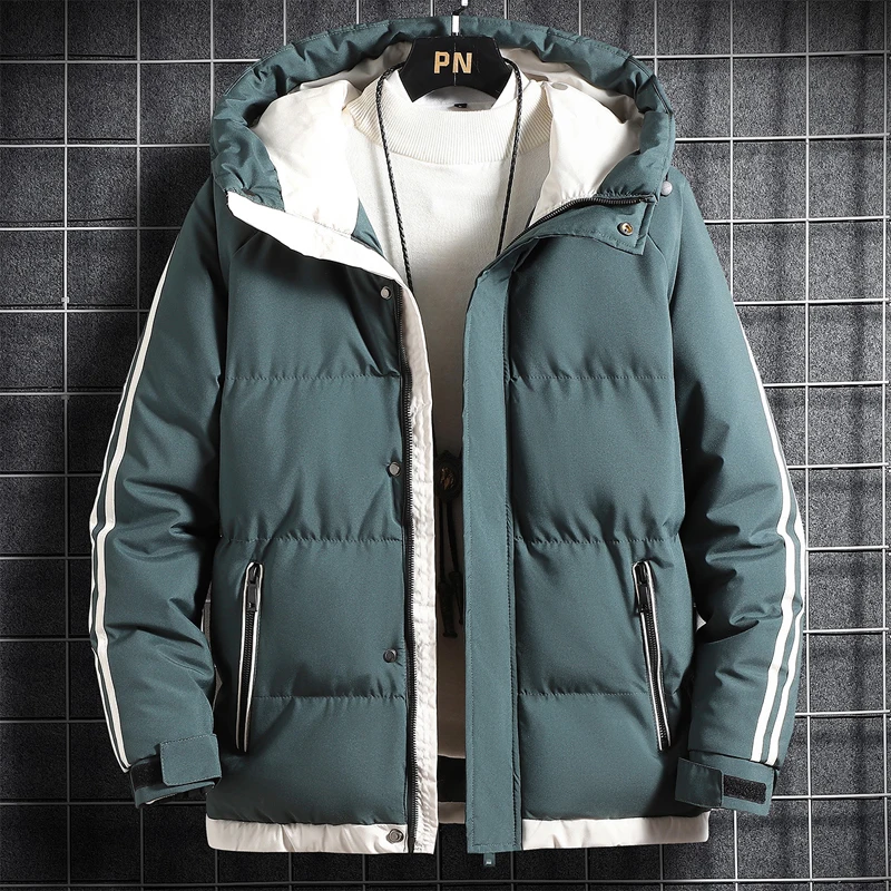 2022 Autumn Winter New Down Jacket Men's Hooded Thickened Warm Jacket Men's Fashion Casual Padded Jacket Men's Jacket Clothing