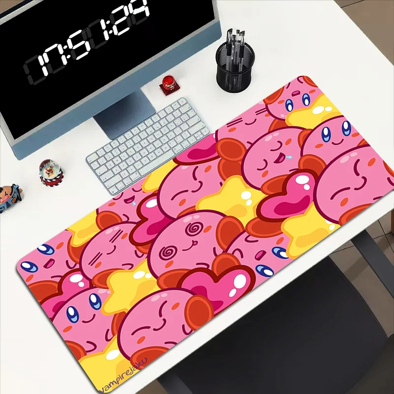 

Милые игровые аксессуары, коврик для мыши K-Kirbys, геймерские коврики для клавиатуры, настольные коврики, компьютерный коврик для мыши, коврики для ПК, кабинета, аниме, коврики
