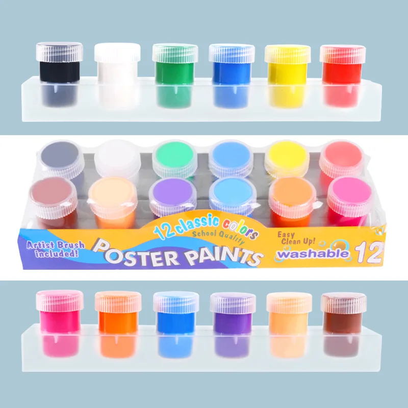 

Children's Graffiti DIY Finger 20ml Art Paint Can Be Washed Kindergarten Painting Paint Set Safe and Environmentally Friendly
