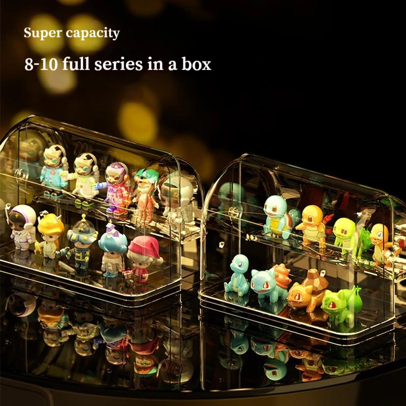 

Dust-Proof Flap Type Mystery Box Storage Display Organizer Transparent Acrylic Doll Toy Action Figure Display Box Large Capacity