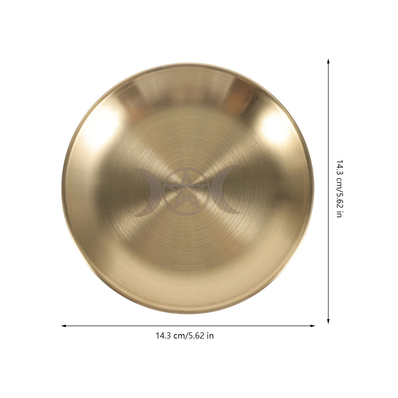 Трехфазный декоративный поднос для духов Pentacle в форме Луны с золотым диском