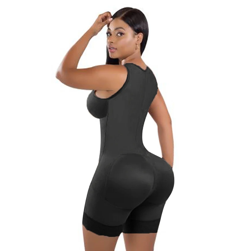 Women Post Liposuction Body Shaper Waist Cincher Underbust Corset Front Closure Bodysuit With Hook-Eye