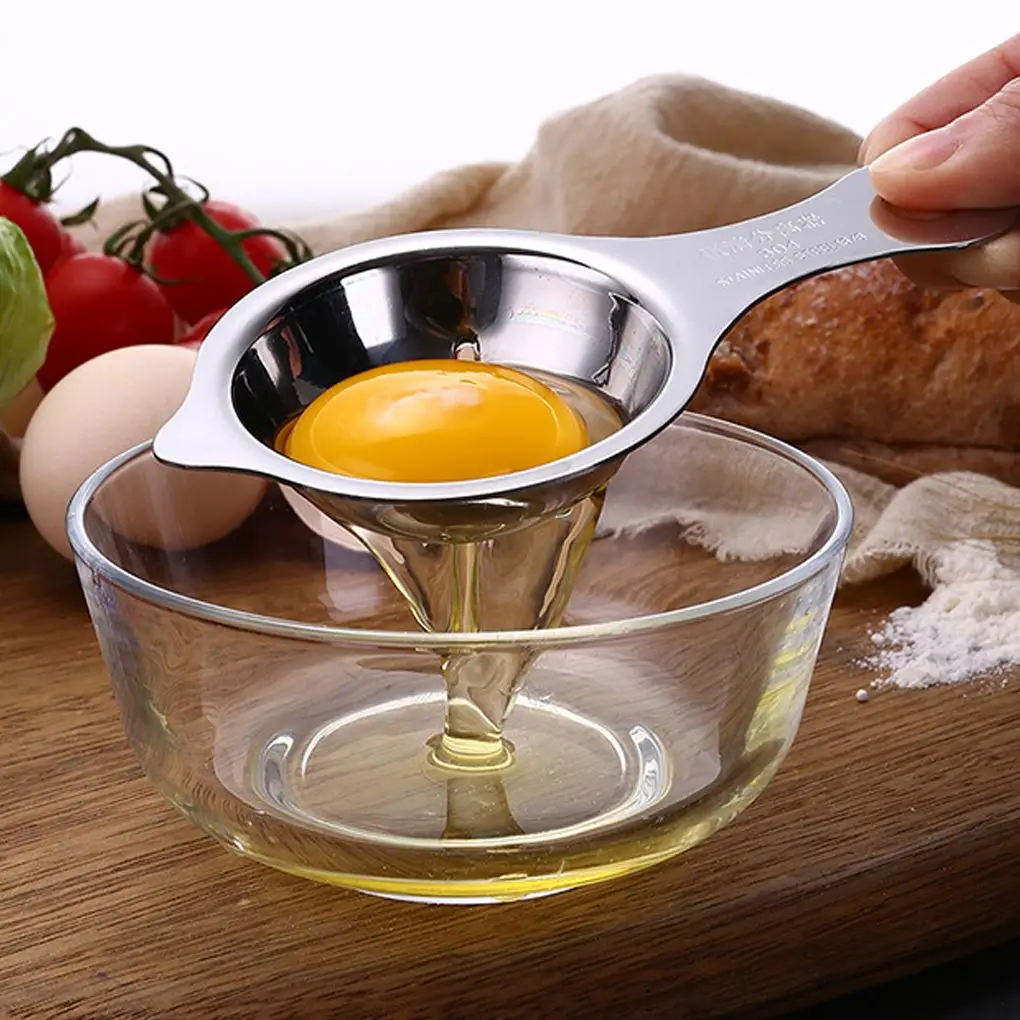 

Stainless Steel Egg White Separator Tools Eggs Yolk Filter Gadgets Kitchen Accessories Separating Funnel Spoon Egg Divider Tool