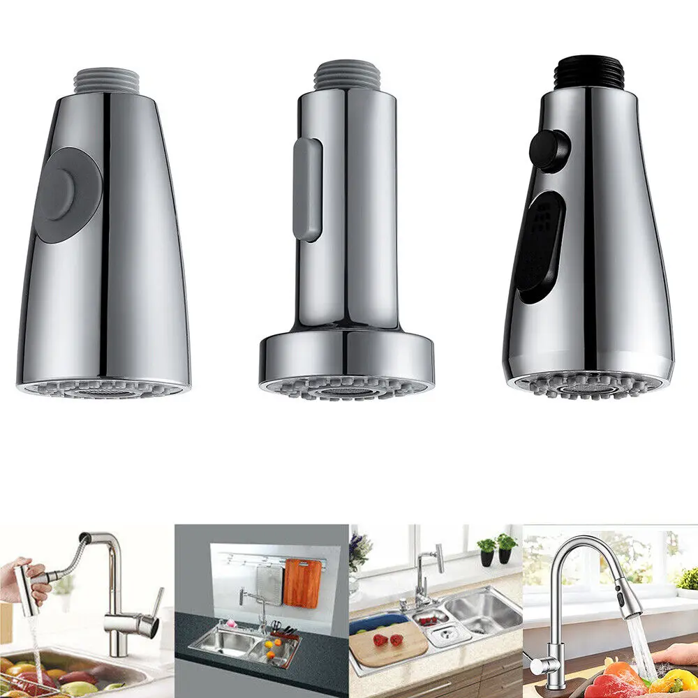 

Replacement 2 Modes Sink Basin Kitchen Pull Out Faucet Aerator Sprayer Plating Nozzle Show Head Water Saving Tap Filter