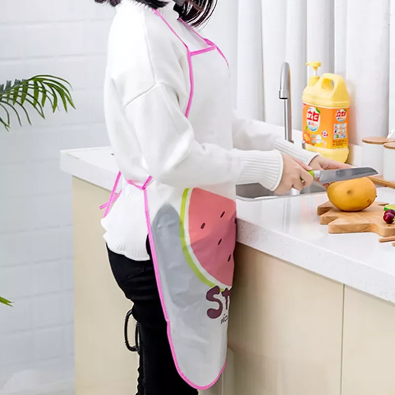 

2022New PVC Cute Waterproof Apron Cartoon Bib Gifts Home Kitchen