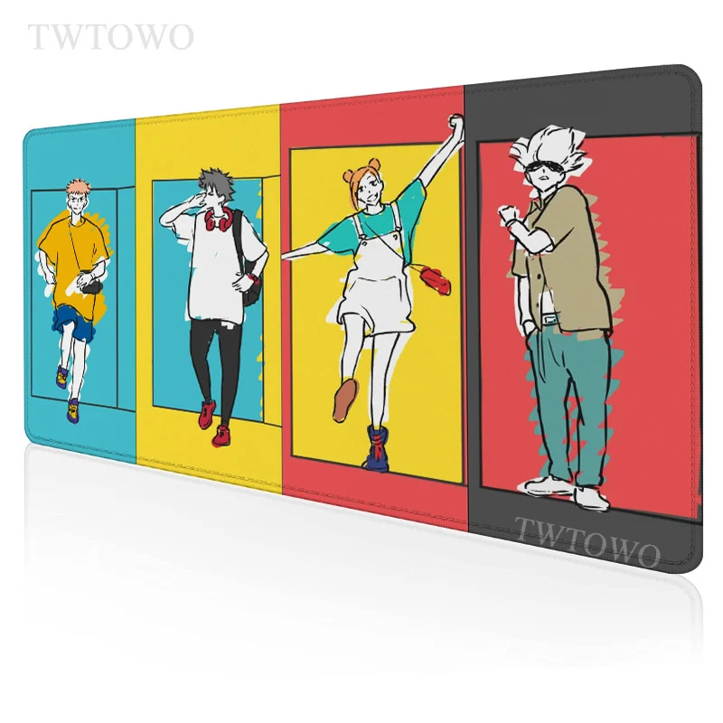 

Коврик для мыши с рисунком из аниме «джутсу», игровой коврик для мыши, размер XL, из натурального каучука, нескользящий, для дома и ноутбука