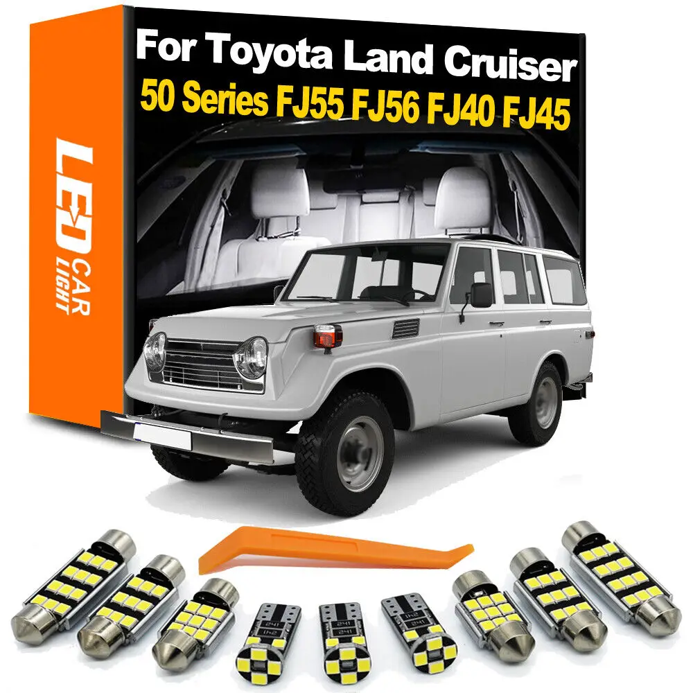 8 шт. светодиодных ламп для внутреннего освещения Toyota Land Cruiser серия 50 FJ55 FJ56 FJ40 FJ45