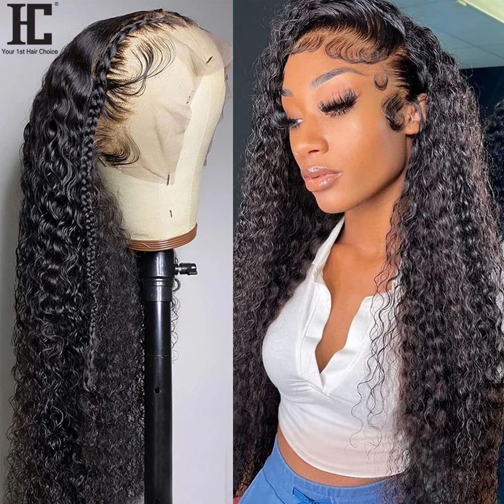 Brazilian Water Wave 13x6 Lace Front Human Hair Wigs 13X4 Pre Plucked HD Transparent Lace Frontal Wig Wet And Wavy Lace Wig