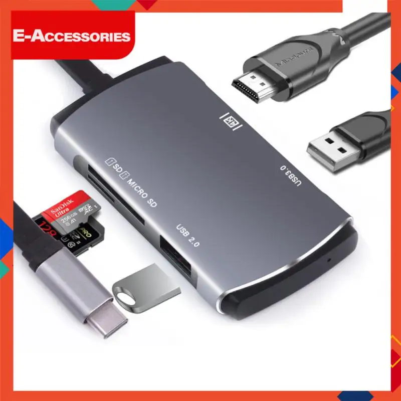

Type-c To --compatible 5 In 1 Type-c Hub 5 Port Usb Splitter Type-c Type-c Hub Usb C Hub Usb-c To 4k Usb3.0 Docking Station