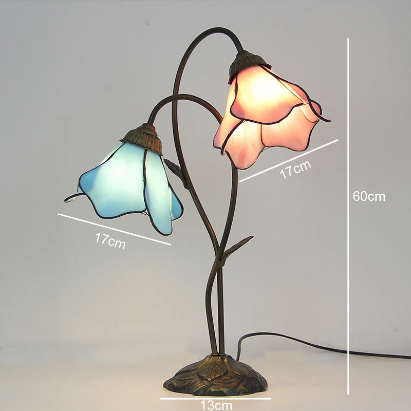 Настольные лампы Тиффани из витражного стекла для гостиной спальни настольная