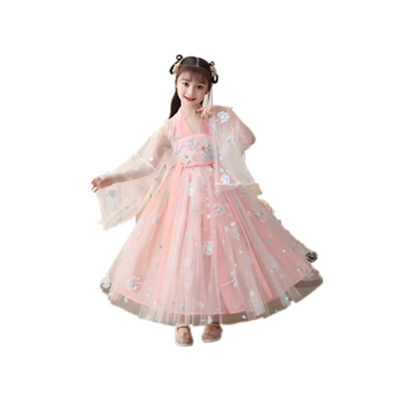 

Children's Hanfu Girls' skirt 2022 New Summer Children's Clothing Children's Chinese Style Ancient Costume Girl Princess Skirt