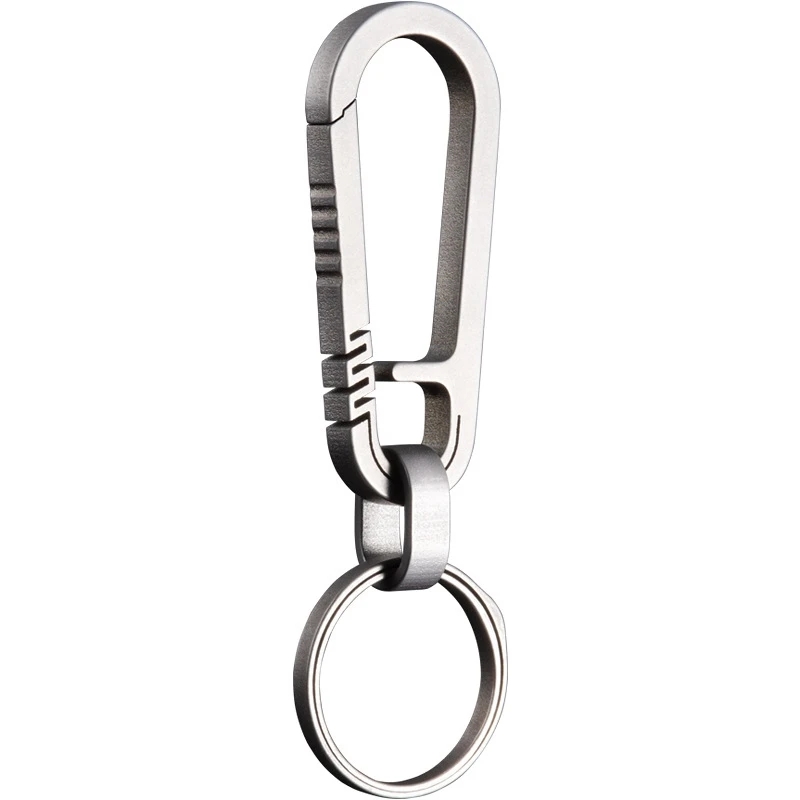 

High Quality Titanium Alloy Keyring Car Key Chain Holder Belt Buckles Waist Pendant Outdoor EDC Tools