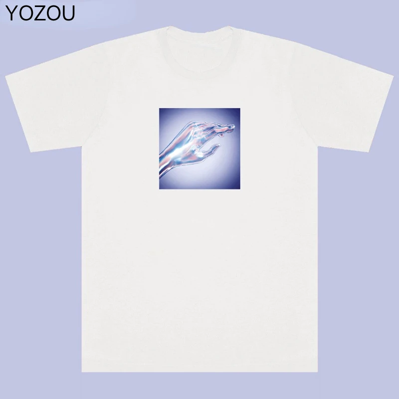 

Летняя хлопковая белая футболка YOZOU в стиле Харадзюку, шикарная футболка с коротким рукавом и графическим рисунком, футболка большого размера, корейские модные эстетические женские топы, оптовая продажа